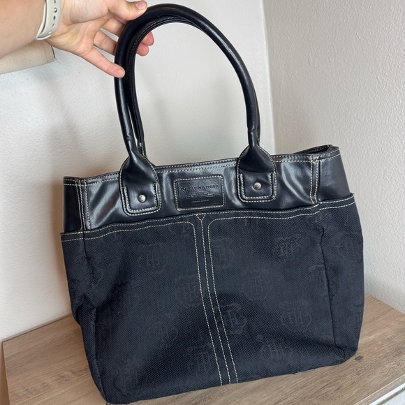 Tommy Hilfiger Black Handbag Purse Y2K Medium Size - Picture 1 of 10